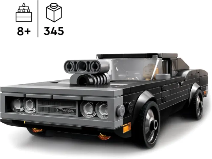 76912 Speed Champions Fast & Furious 1970 Dodge Charger R/T, Jouet, Voiture Modélisme, de Course, Collection Vin Diesel, Enfants de 8 Ans et Plus Simple