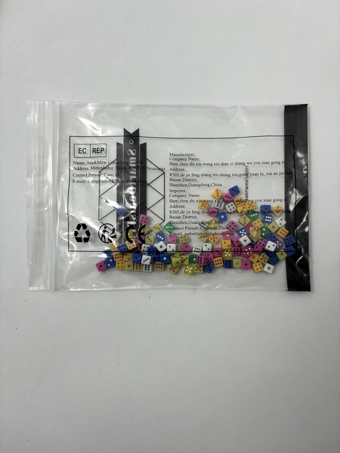 Smartdealspro Assortiment de 100 Mini dés carrés D6 pour activités sur Le thème du Casino, Jeu de société, enseignement des mathématiques, fêtes (5mm)