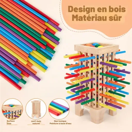 Test Japace Jeu Montessori en bois : un petit jeu simple qui occupe bien les enfants
