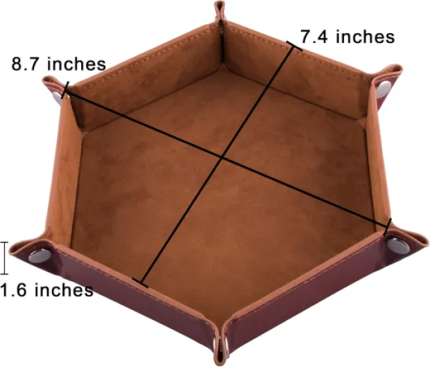 2 Pièces Piste de Dés Cuir et Velours Plateau de des Pliable pour DND RPG Jeux de Table, Noir et Marron