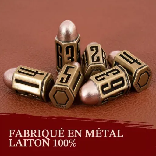 Test Set de Dés Métal en Forme de Balle LYNX : des D6 qui font plus “bang” que “bling”