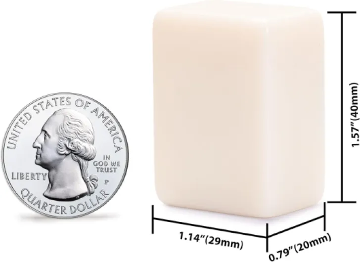 YMI Mahjong Chinois Champion, 146 Grandes tuiles - 146 grandes tuiles gravées en mélamine, mallette en aluminium, dés et indicateur de vent - 6,5 kg - Jeu chinois - Blanche