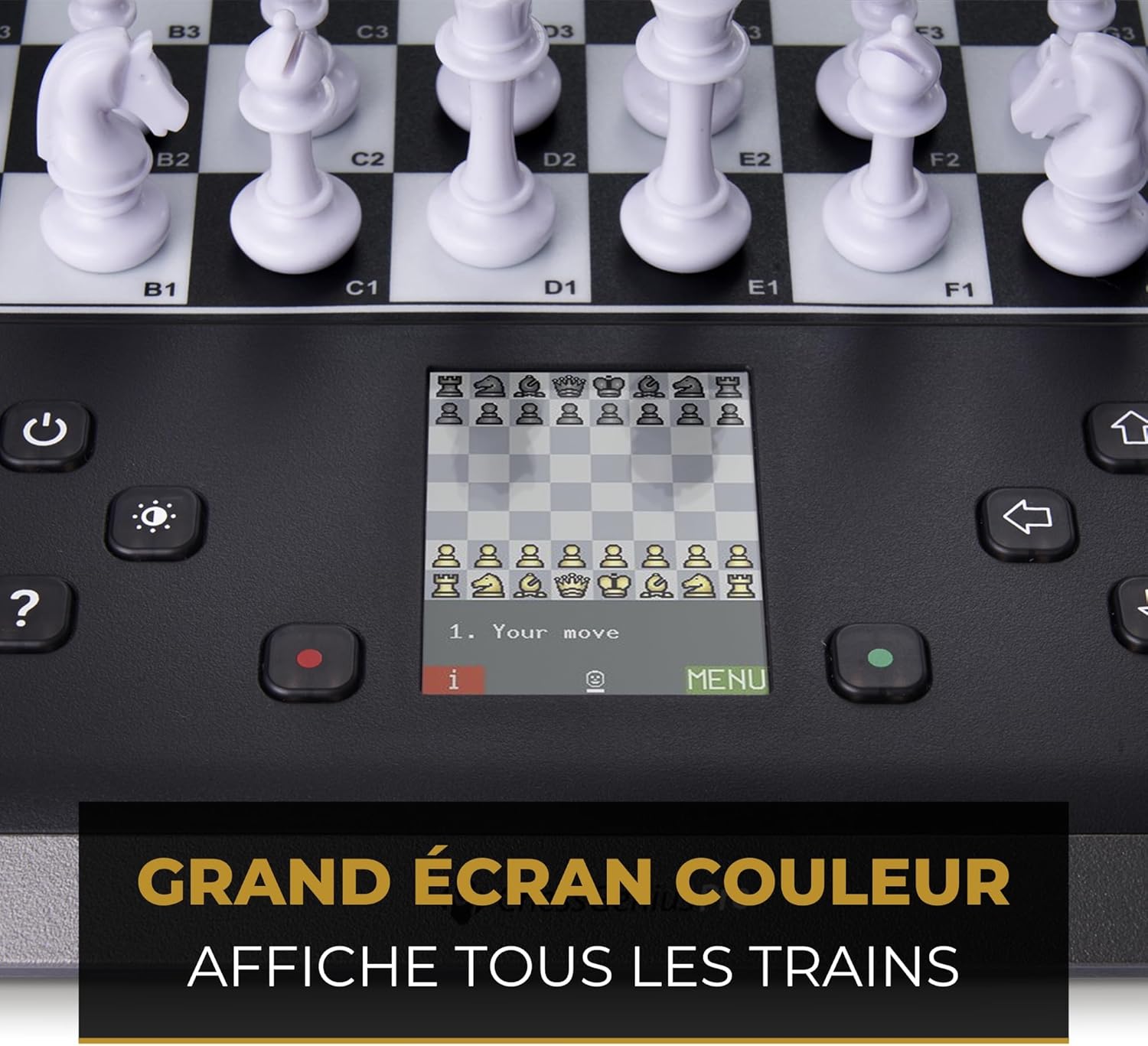 ChessGenius Pro Ordinateur d'échecs pour débutants et joueurs confirmés,entraîneur d'échecs intelligent offrant de nombreuses possibilités d'entraînement et différents niveaux de difficulté M815 ChessGenius Pro 2024