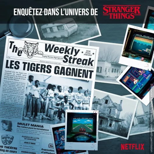 Dossiers Criminels - Stranger Things : l'ombre de Hawkins- Jeu de Societe Escape Game - Jeu d’Enquête Immersif et Collaboratif, 1-6 Joueurs
