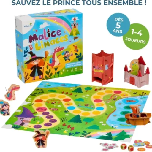Test Kidsmart Malice & Limaces : le jeu coopératif en bois qui tourne bien avec les 5-7 ans