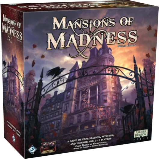 Fantasy Flight Games, Mansions of Madness Second Edition , Board Game , Ages 14+ , 1-5 Players , 120-180 Minute Playing Time Mansions of Madness: Second Edition Jeu de base