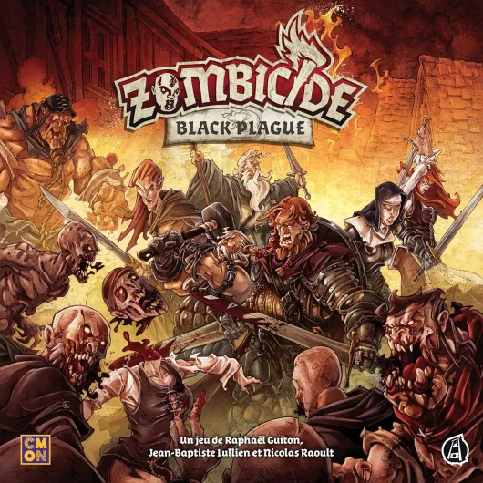 ZOMBICIDE: Black Plague - Jeu de Société Coopératif pour Adultes et Enfants Dès 13 Ans - Jeu de Plateau & Stratégie -Univers Fantastique Médiéval -1 À 6 Joueurs- 60 Min - en Français -Cmon Zombicide Black Plague - Jeu de Base