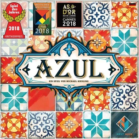 Next Move Games, UNbox Now, Azul, Jeu de Base, Jeu Familial, Jeu de l'année 2018, 2 à 4 Joueurs, à partir de 8 Ans, 30 à 45 Minutes, Allemand 1 - Grundspiel Azul